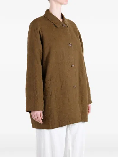 Casey Casey Soleil Check-pattern Button-up Jacket In Brown