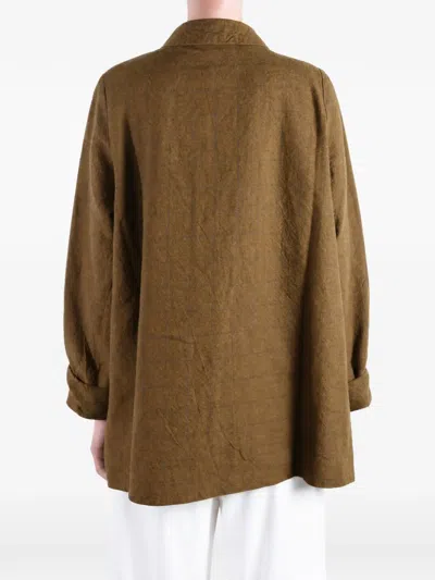 Casey Casey Soleil Check-pattern Button-up Jacket In Brown
