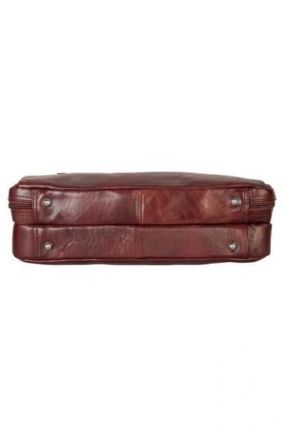 Mancini Double Compartment Briefcase In Brown