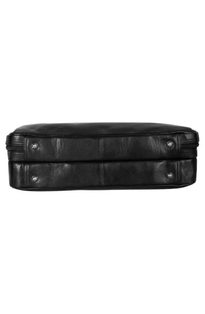 Mancini Double Compartment Briefcase In Black