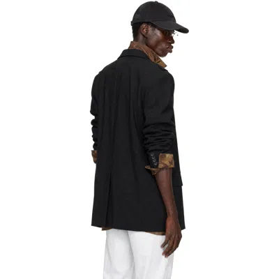Y/project Black Snap Panel Blazer In Black