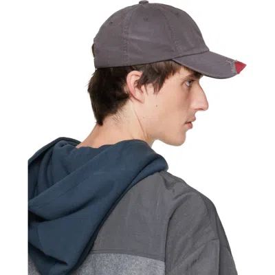 We11 Done Gray Distressed Cap In Gray