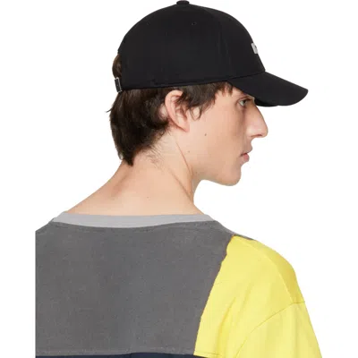 We11 Done Black Logo Patch Cap In Black