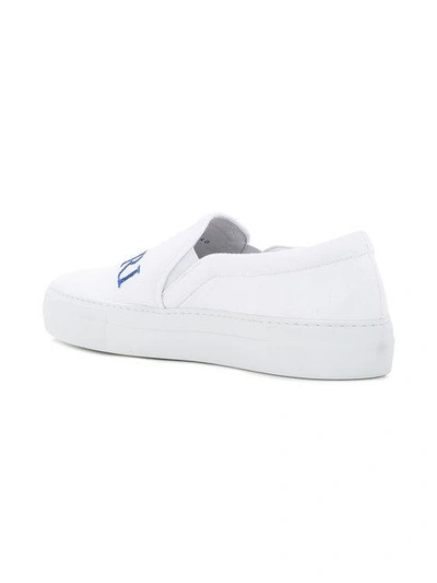 Shop Joshua Sanders Capri Slip-on Sneakers - White