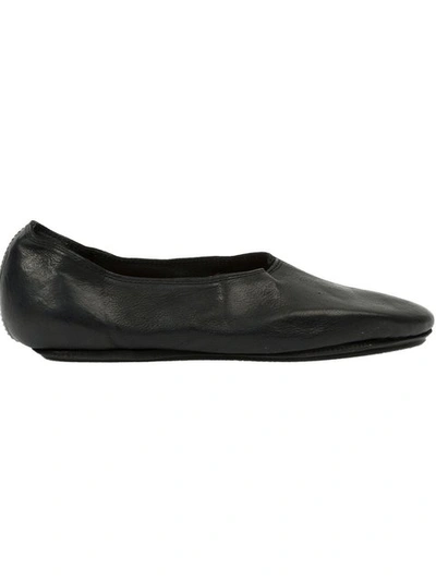 Guidi Flat Ballerina Shoes In Black