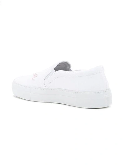 Shop Joshua Sanders Ibiza Slip-on Sneakers - White
