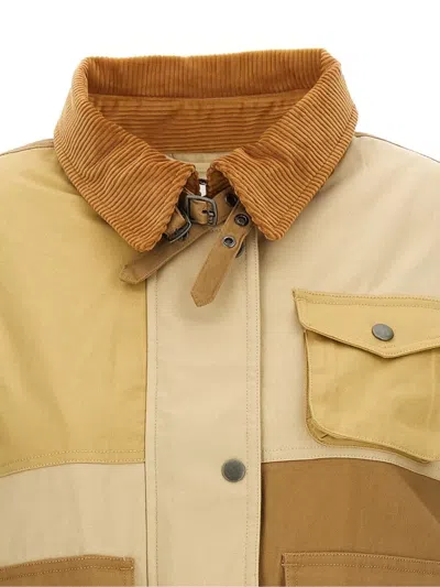 Isabel Marant Étoile Patchwork Oversized Jacket In Neutral