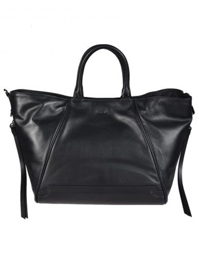 Dkny Leather Tote In Nero