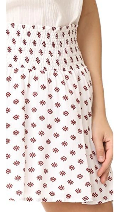 Shop Bb Dakota Falana Saharan Geo Print Skirt In Bright White