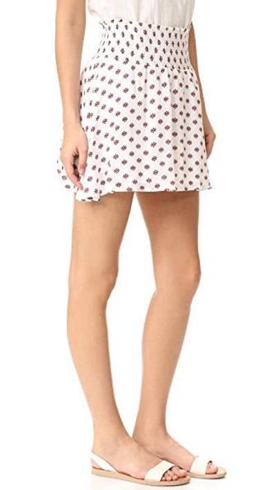 Shop Bb Dakota Falana Saharan Geo Print Skirt In Bright White