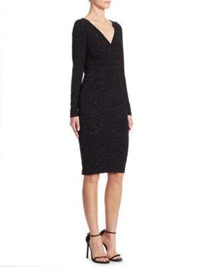 Shop Talbot Runhof Embellished Jersey Sheath Dress In Black