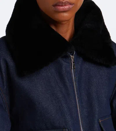 Givenchy Denim Blouson Jacket In Blue