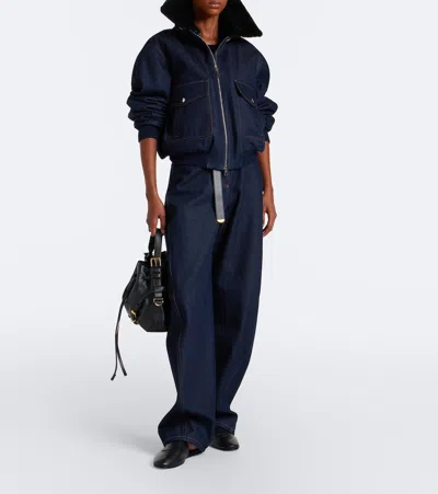 Givenchy Denim Blouson Jacket In Blue