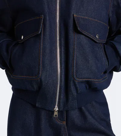Givenchy Denim Blouson Jacket In Blue