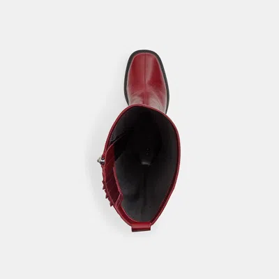 Coach Tall Boot In Red