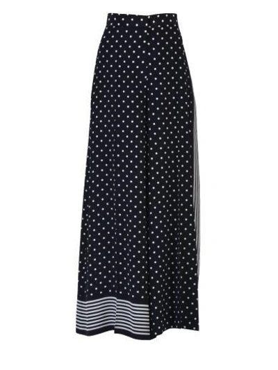 Shop Stella Mccartney Polka Dot Silk Darci Trousers In Black