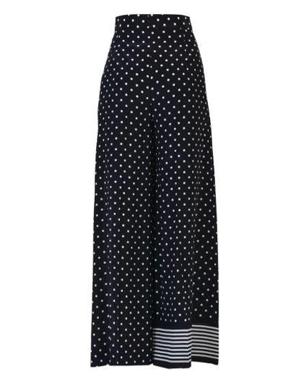 Shop Stella Mccartney Polka Dot Silk Darci Trousers In Black