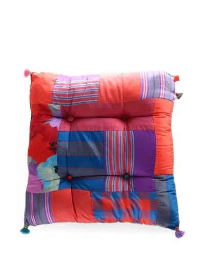 Péro Patchwork Tassel-detail Cushion In Multi