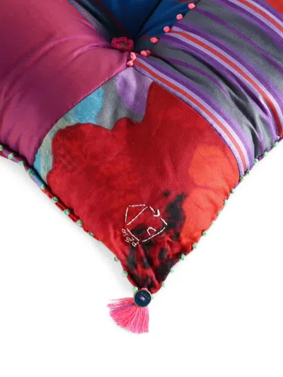 Péro Patchwork Tassel-detail Cushion In Multi