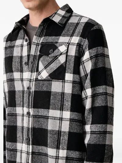 Hurley Check-pattern Button-up Shirt In Black