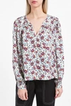 Isabel Marant Ryton Floral-print Silk-habotai Top