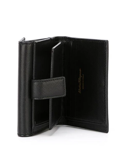 Shop Ferragamo Salvatore  Gancini Short Wallet - Black