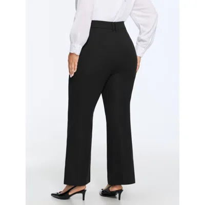 Bloomchic Stretch Front Seam Bootcut Pants In Black