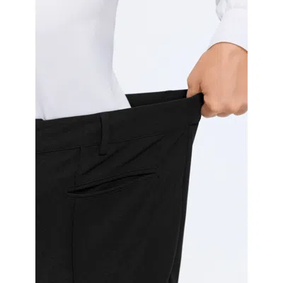 Bloomchic Stretch Front Seam Bootcut Pants In Black