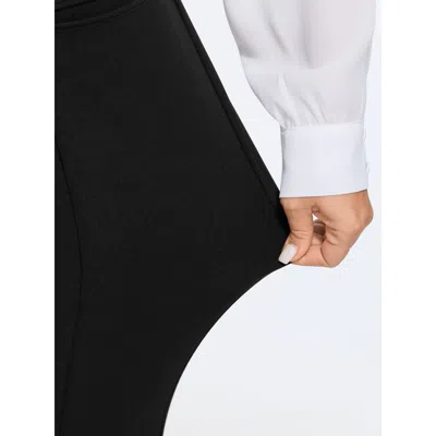 Bloomchic Stretch Front Seam Bootcut Pants In Black
