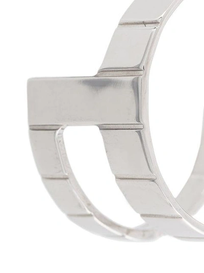Shop Ivi Slot Ribbed Earrings In Metallic