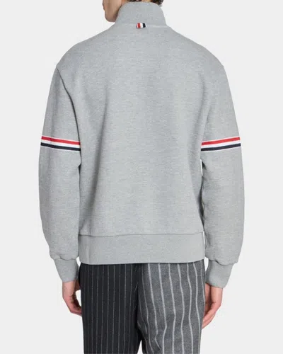 Thom Browne Rwb Engineered Stripe Loopback Sweatshirt In White