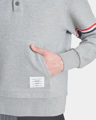 Thom Browne Rwb Engineered Stripe Loopback Sweatshirt In White