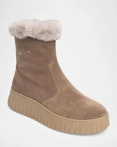 Nerogiardini Platform Suede Ankle Boots In Multi