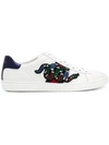 GUCCI Ace sequin snake sneakers,RUBBER100%