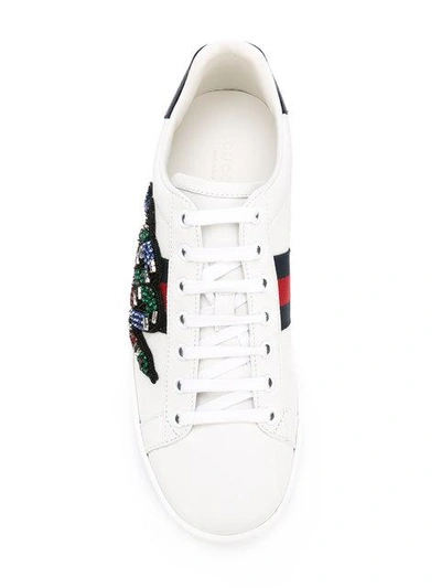 Shop Gucci Ace Sequin Snake Sneakers