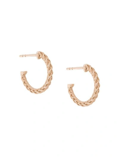 Shop Astley Clarke Mini Spiga Hoop Earrings - Metallic