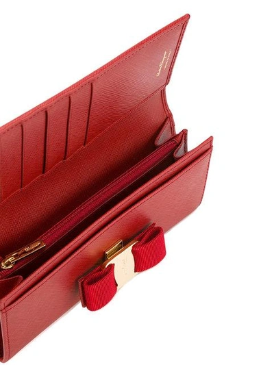 Shop Ferragamo 'vara' Bow Continental Wallet