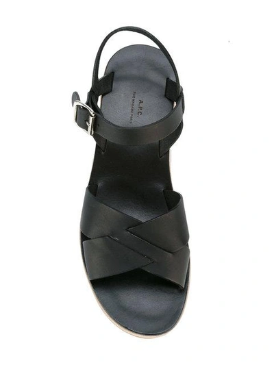 Shop Apc Classic Wedge Sandals