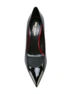 Saint Laurent Women's Anja 85 Pointed-toe Pumps In Black Patent