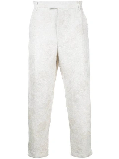 Shop Matthew Miller Cropped Trousers - Neutrals