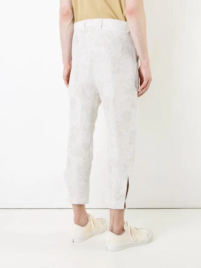 Shop Matthew Miller Cropped Trousers - Neutrals