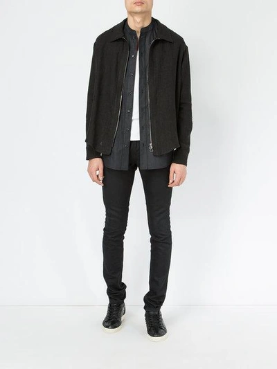 Shop L'eclaireur Indianapolis Zip Shirt Jacket In Black