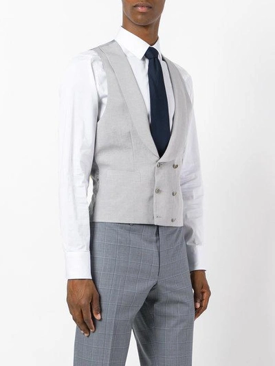 Shop Canali Formal Waistcoat In Grey