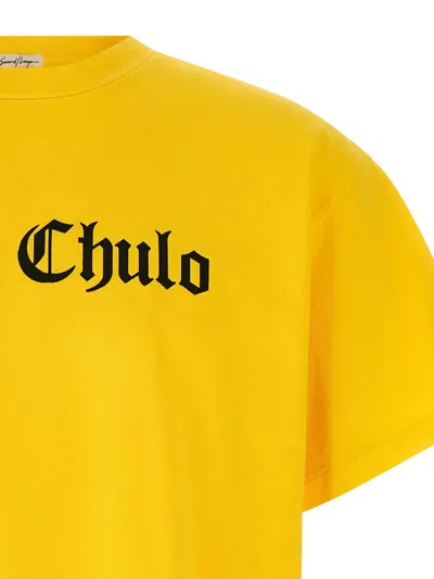 Second / Layer Papi Chulo Slogan-print T-shirt In Yellow