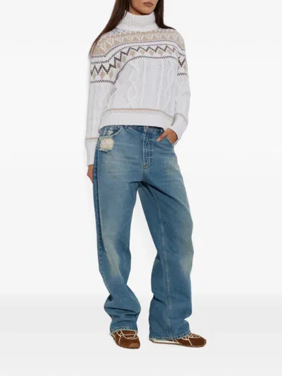 Bogner Lorely Cable-knit Sweater In White