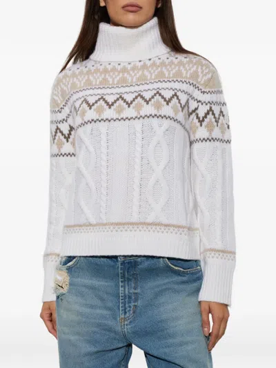 Bogner Lorely Cable-knit Sweater In White