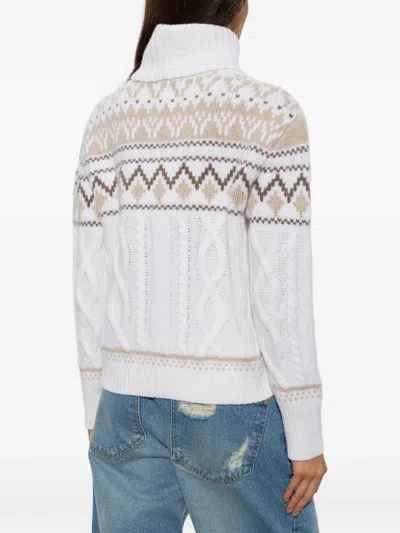Bogner Lorely Cable-knit Sweater In White