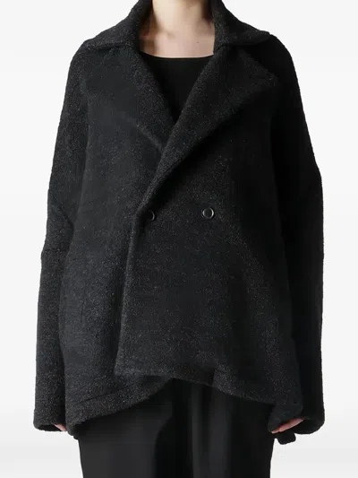 Limi Feu Double-breasted Oversized Coat In Black