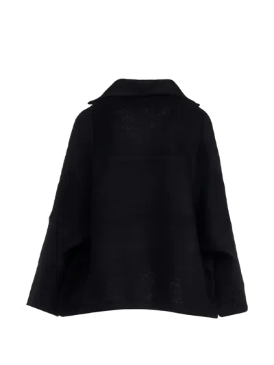 Limi Feu Double-breasted Oversized Coat In Black