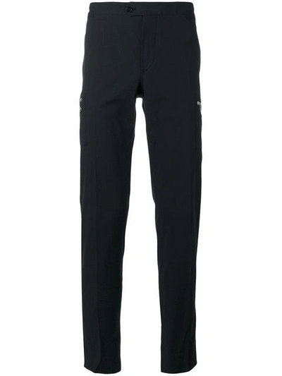 Shop Maison Margiela Zip Pocket Chino Trousers - Black